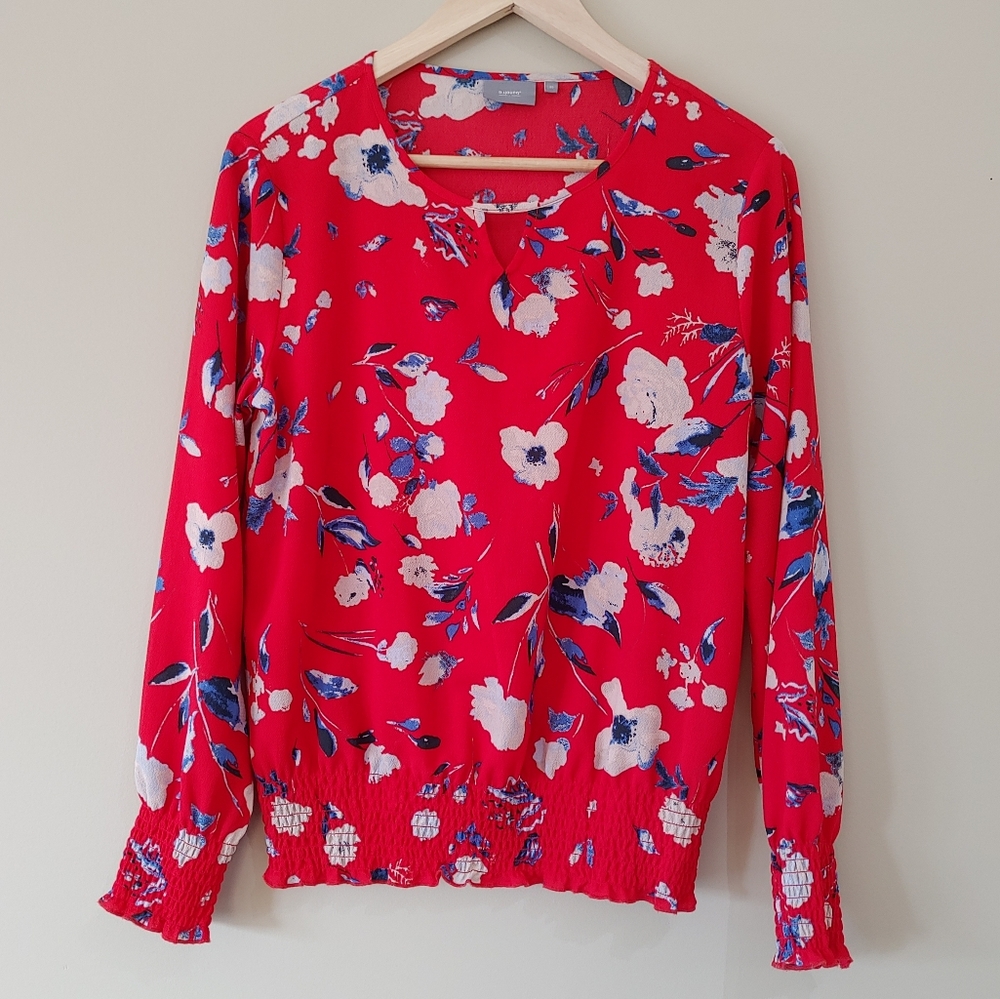 Gorgeous Red Floral Blouse